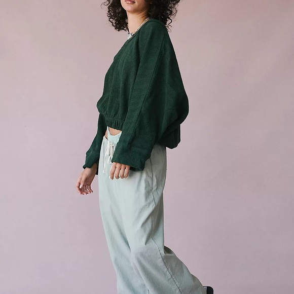 Free People BRB Solid Pullover in Sycamore Green XL - Picture 4 of 10